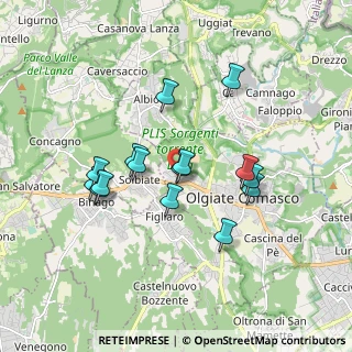 Mappa Via C. Pellegrini, 22077 Olgiate Comasco CO, Italia (1.54867)