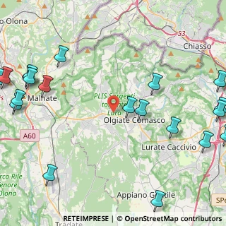 Mappa Via C. Pellegrini, 22077 Olgiate Comasco CO, Italia (6.514)