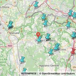 Mappa Via C. Pellegrini, 22077 Olgiate Comasco CO, Italia (5.8845)