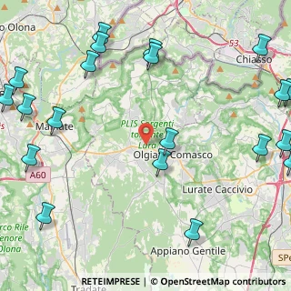 Mappa Via C. Pellegrini, 22077 Olgiate Comasco CO, Italia (6.4245)