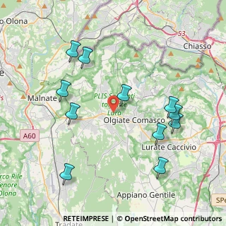 Mappa Via C. Pellegrini, 22077 Olgiate Comasco CO, Italia (4.31091)