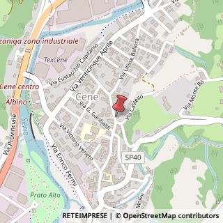 Mappa Via U. Bellora, 24, 24020 Cene, Bergamo (Lombardia)