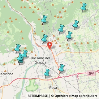 Mappa Via Commercio, 36060 Romano D'ezzelino VI, Italia (4.85583)