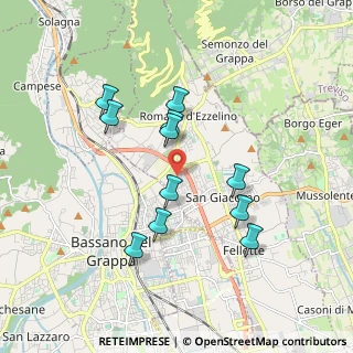 Mappa Via Commercio, 36060 Romano D'ezzelino VI, Italia (1.65091)