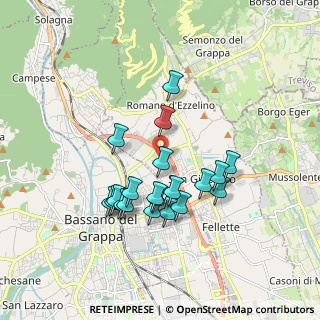 Mappa Via Commercio, 36060 Romano D'ezzelino VI, Italia (1.594)