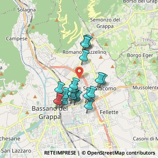 Mappa Via Commercio, 36060 Romano D'ezzelino VI, Italia (1.4415)