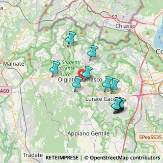 Mappa Via Vittorio Emanuele II, 22077 Olgiate Comasco CO, Italia (3.54385)