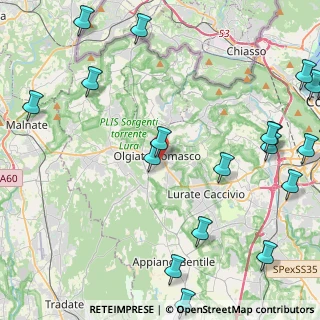 Mappa Via Vittorio Emanuele II, 22077 Olgiate Comasco CO, Italia (6.2955)