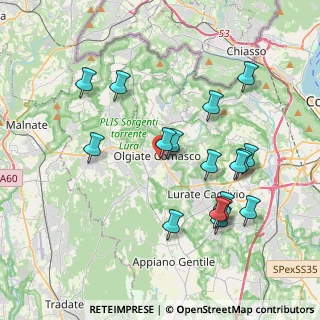 Mappa Via Vittorio Emanuele II, 22077 Olgiate Comasco CO, Italia (3.93882)