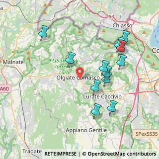 Mappa Via Vittorio Emanuele II, 22077 Olgiate Comasco CO, Italia (3.92667)