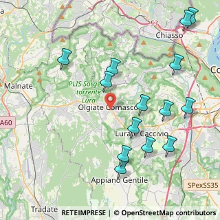 Mappa Via Vittorio Emanuele II, 22077 Olgiate Comasco CO, Italia (4.74929)