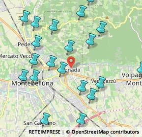 Mappa Via Caonada, 31044 Montebelluna TV, Italia (2.3425)