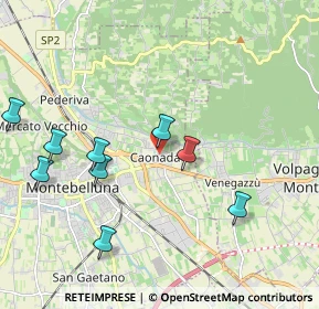Mappa Via Caonada, 31044 Montebelluna TV, Italia (2.60818)