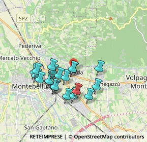Mappa Via Caonada, 31044 Montebelluna TV, Italia (1.497)