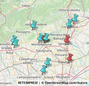 Mappa Via Caonada, 31044 Montebelluna TV, Italia (14.92167)