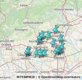Mappa Via Caonada, 31044 Montebelluna TV, Italia (11.909)