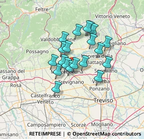 Mappa Via Caonada, 31044 Montebelluna TV, Italia (9.903)
