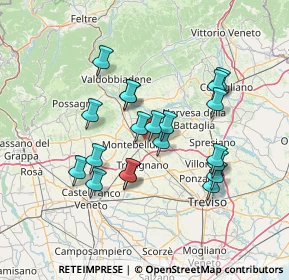 Mappa Via Caonada, 31044 Montebelluna TV, Italia (12.32)