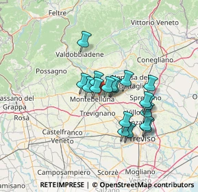 Mappa Via Caonada, 31044 Montebelluna TV, Italia (10.58056)
