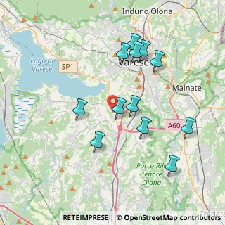 Mappa 21020 Buguggiate VA, Italia (3.6925)