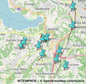 Mappa Via Camillo Benso Conte di Cavour, 21022 Azzate VA, Italia (1.86636)