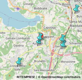 Mappa Via Camillo Benso Conte di Cavour, 21022 Azzate VA, Italia (3.18182)