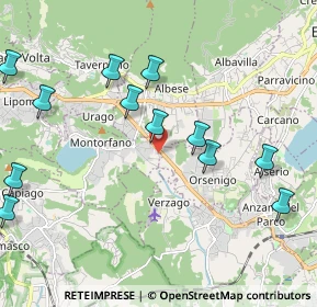 Mappa Via San Bartolomeo, 22030 Montorfano CO, Italia (2.33917)