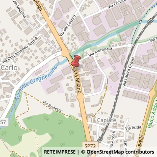 Mappa Via Milano, 1, 23854 Olginate, Lecco (Lombardia)