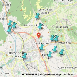Mappa Via Giambattista Pergolesi, 36060 Romano D'ezzelino VI, Italia (2.38083)