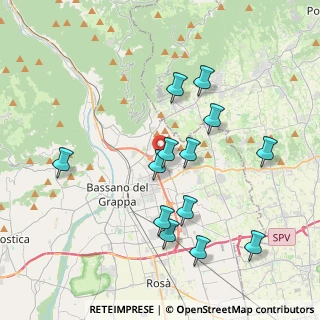 Mappa Via Giambattista Pergolesi, 36060 Romano D'ezzelino VI, Italia (3.83769)