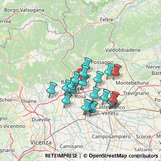 Mappa Via Giambattista Pergolesi, 36060 Romano D'ezzelino VI, Italia (11.058)
