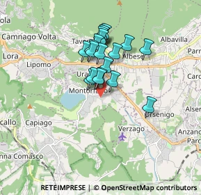 Mappa Via Canneti, 22030 Montorfano CO, Italia (1.3355)