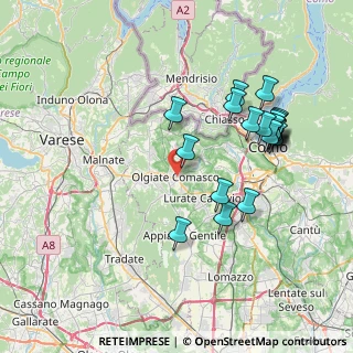 Mappa Piazza A. Volta, 22077 Olgiate Comasco CO, Italia (7.8695)