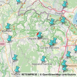 Mappa Piazza A. Volta, 22077 Olgiate Comasco CO, Italia (7.1005)