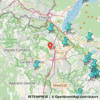 Mappa Via San Giorgio, 22070 Montano Lucino CO, Italia (6.94733)