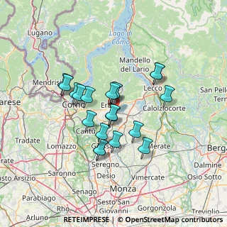 Mappa Via Vallassina, 22040 Monguzzo CO, Italia (10.881)