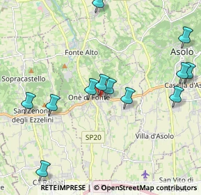 Mappa Via S. Pio X, 31010 Fonte TV, Italia (2.23917)