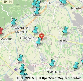 Mappa Via G. B. Canal, 31040 Giavera del Montello TV, Italia (3.174)