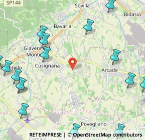 Mappa Via G. B. Canal, 31040 Giavera del Montello TV, Italia (3.3045)
