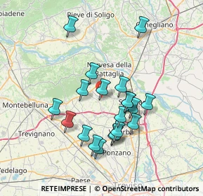 Mappa Via G. B. Canal, 31040 Giavera del Montello TV, Italia (6.428)