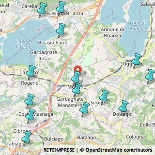Mappa Via Aldo Moro, 23847 Molteno LC, Italia (2.885)