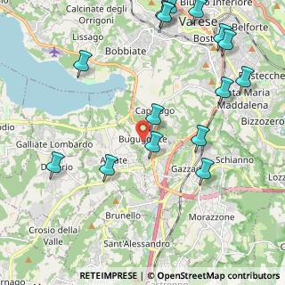 Mappa Via Bellini, 21020 Buguggiate VA, Italia (2.61667)