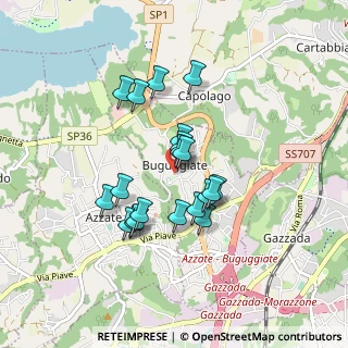 Mappa Via Bellini, 21020 Buguggiate VA, Italia (0.7)