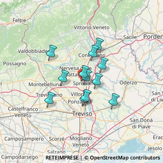Mappa Via Marmolada, 31027 Spresiano TV, Italia (10.011666666667)