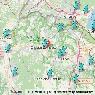 Mappa Via San Francesco, 22077 Olgiate Comasco CO, Italia (6.8555)