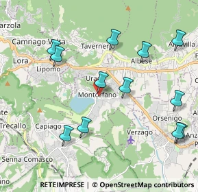 Mappa Via Vittorio Veneto, 22030 Montorfano CO, Italia (2.2475)