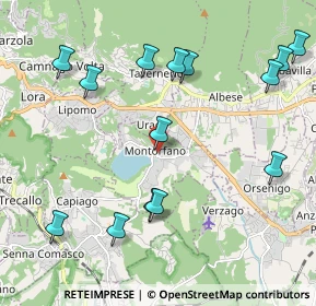 Mappa Via Vittorio Veneto, 22030 Montorfano CO, Italia (2.37)