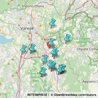 Mappa Via Pastore, 21046 Malnate VA, Italia (3.64278)