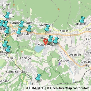 Mappa Piazza Roma, 22030 Montorfano CO, Italia (3.06333)