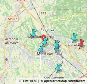 Mappa Via Mercato Vecchio, 31044 Montebelluna TV, Italia (2.71583)